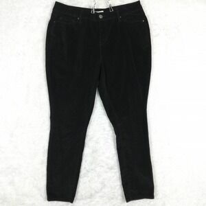 Royalty For Me Womens Pants Skinny High Rise Black Corduroy Plus 16W